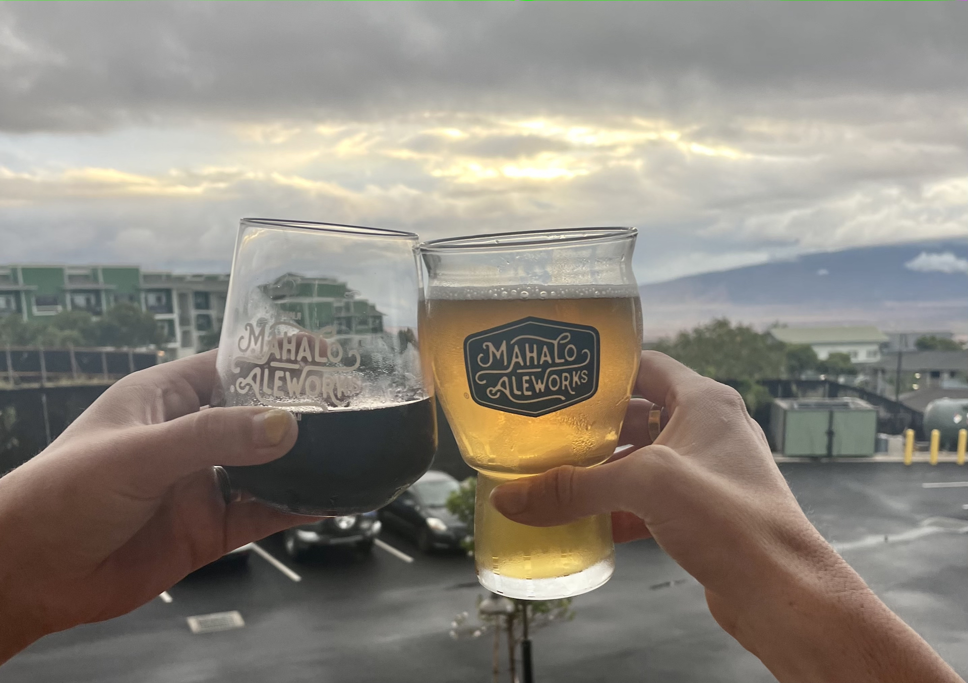 Mahalo Aleworks Cheers Wine Beer Top Deck View