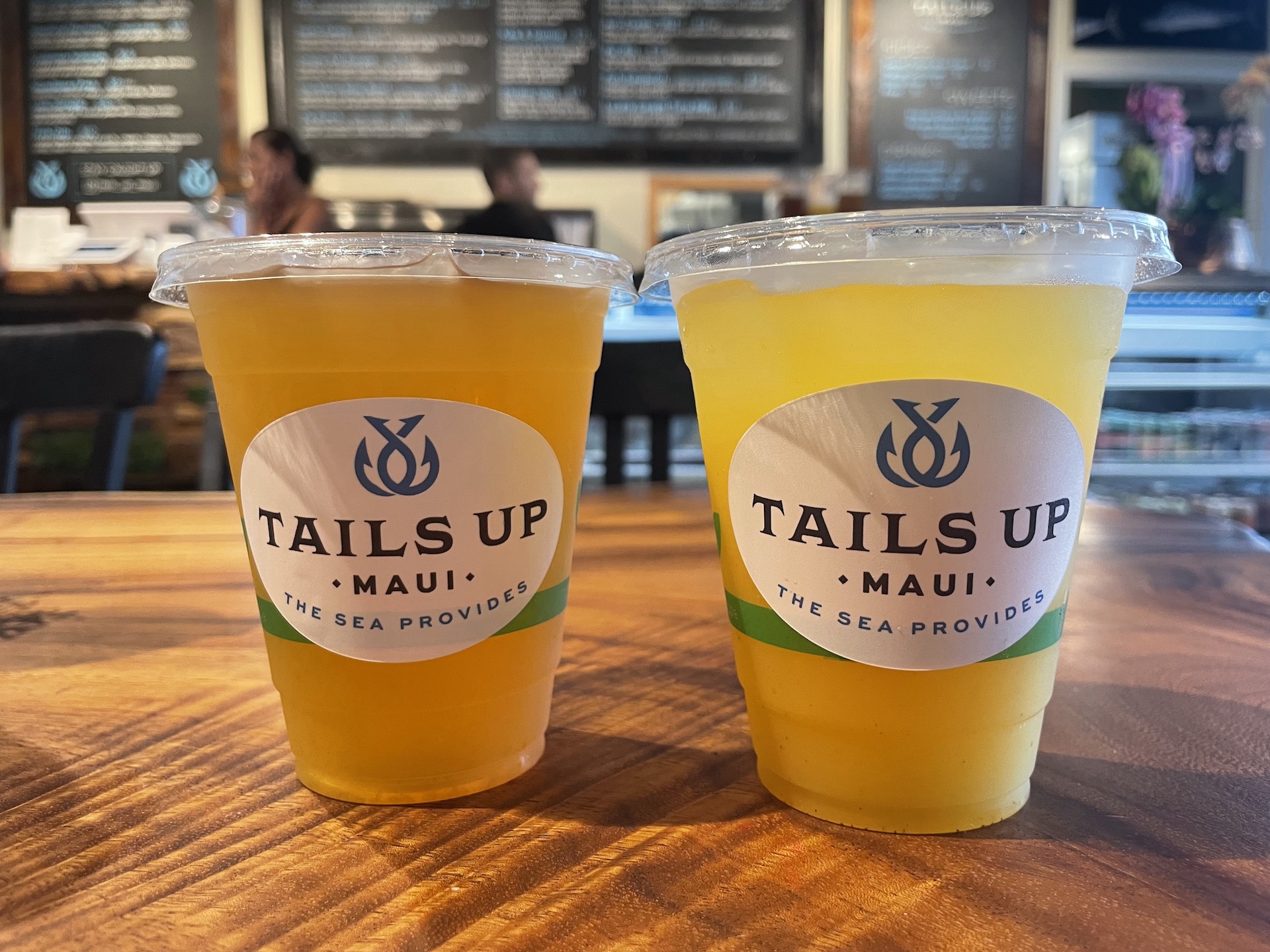 Tails Up Maui --- Lemongrass Green Tea and Lilikoi Lemonade