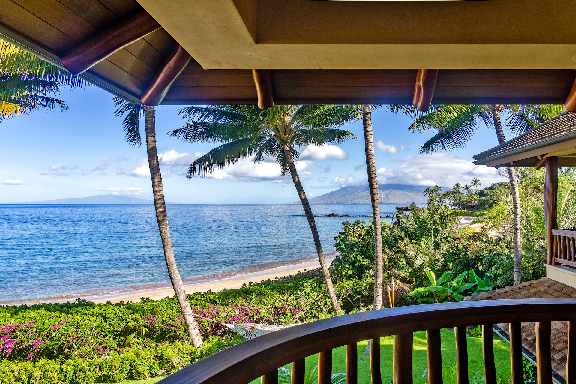 Views of White Rock Beach at Hale Palauea Makena Beachfront Home, South Maui, Hawaii.