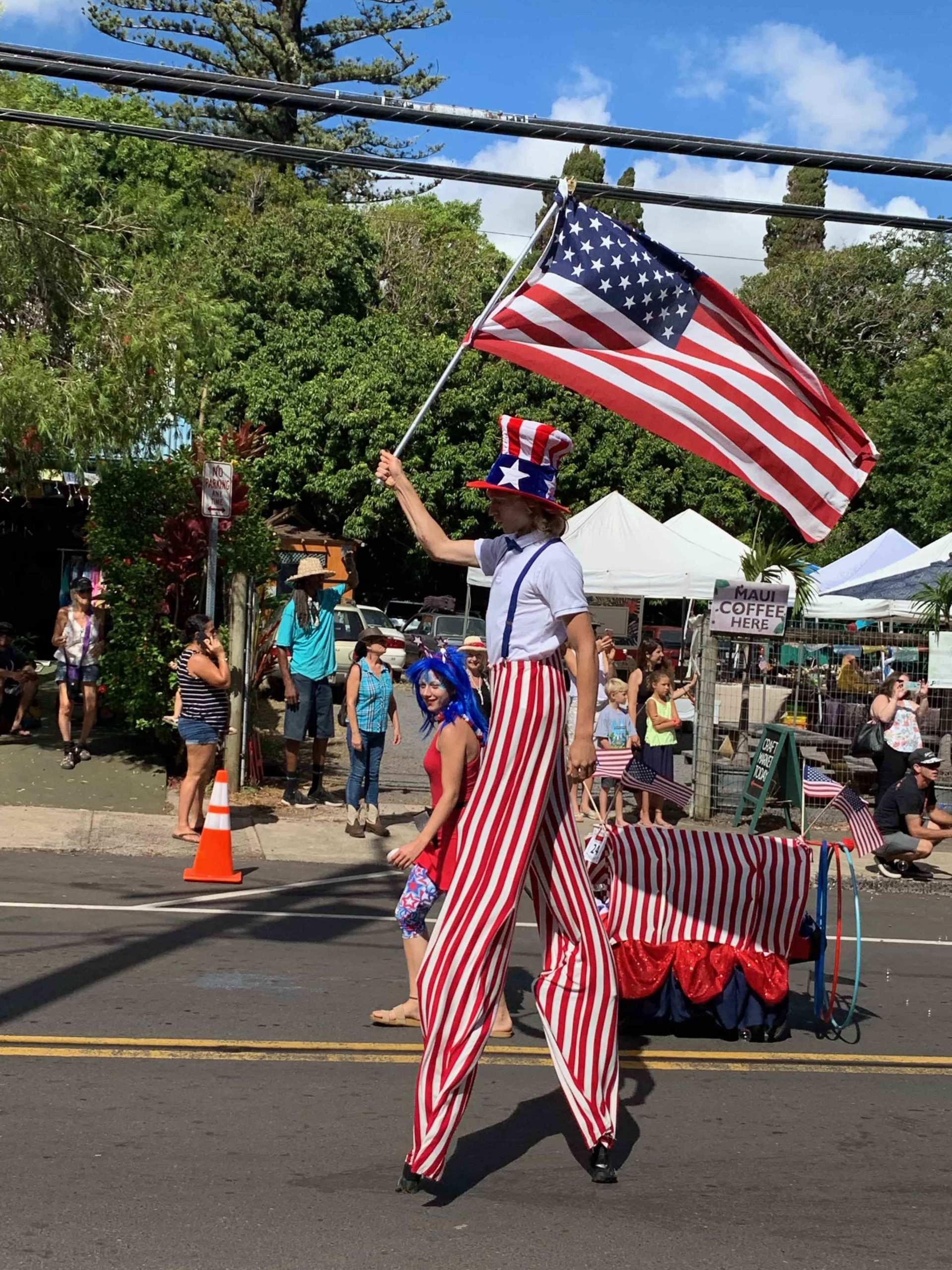 Forth of July Parade on Baldwin Avenue in Makawao, Upcountry Maui