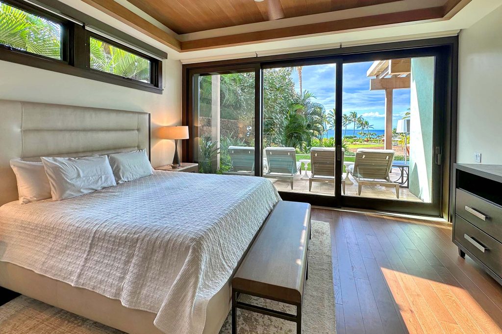 bedroom at makena beach cottage